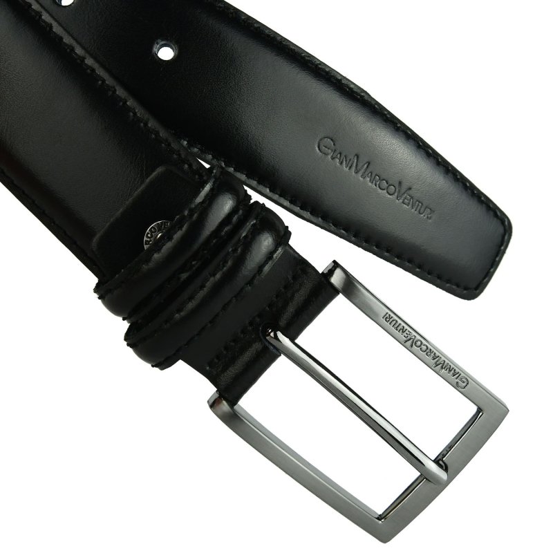 GIANMARCO VENTURI HERRENGÜRTEL LEDER 3,5 CM GMV-1002/35 — Logo-Detail