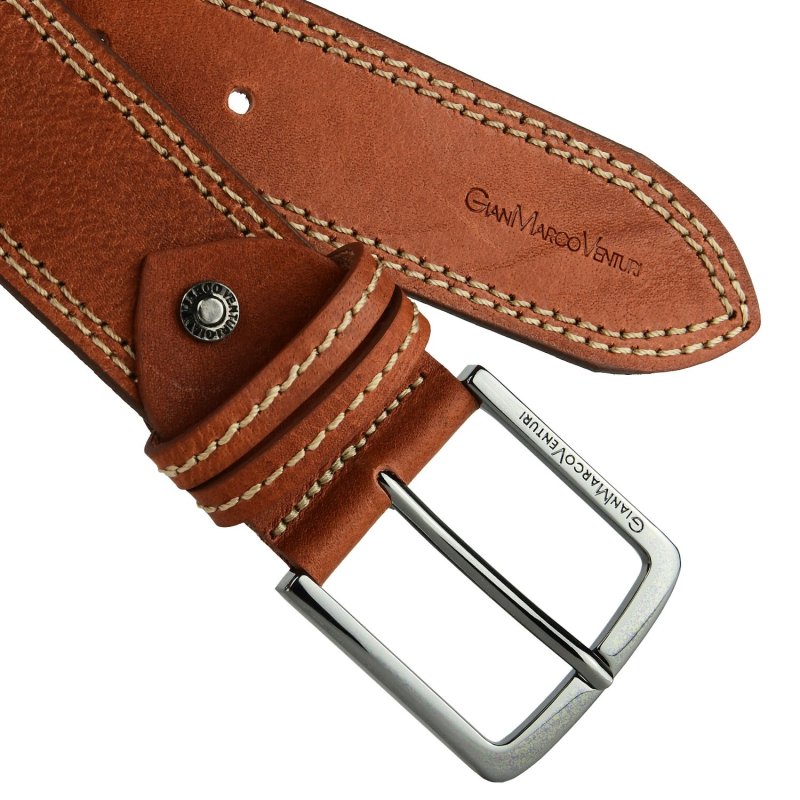GIANMARCO VENTURI CEINTURE HOMME CUIR 4 CM GMV-4009/40 — vue 12