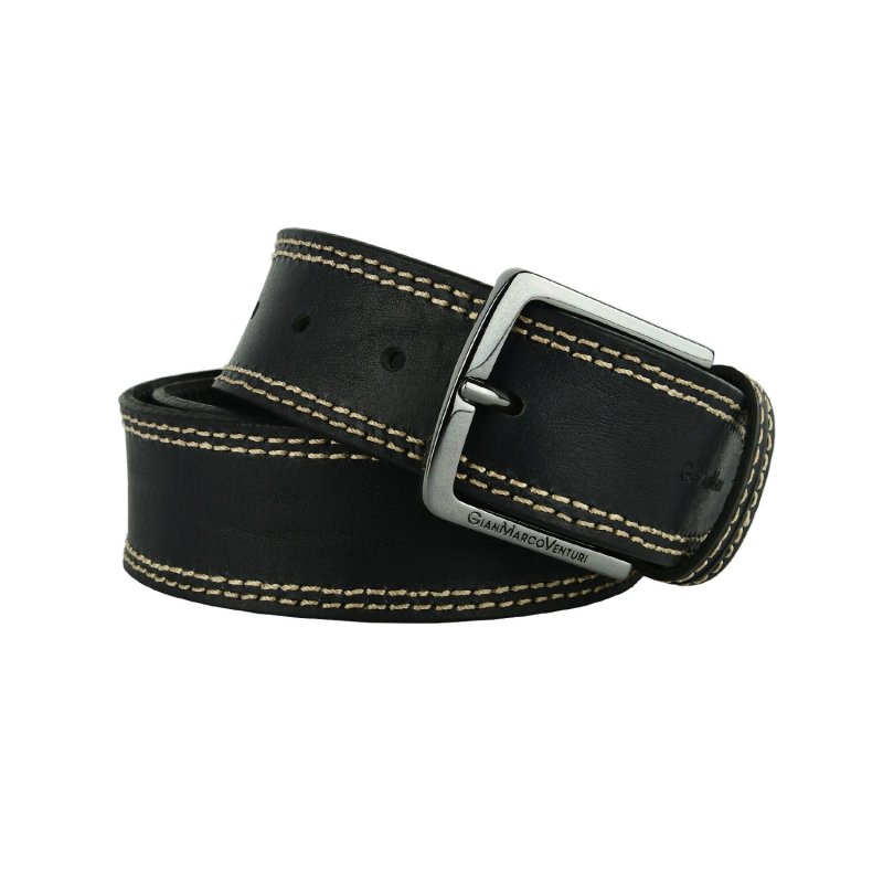 GIANMARCO VENTURI Men's Leather Belt 4 CM GMV-4009/40 — view 15