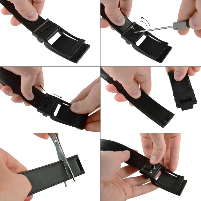 CONTE MASSIMO CEINTURE HOMME CUIR AVEC BOUCLE AUTOMATIQUE — vue 9