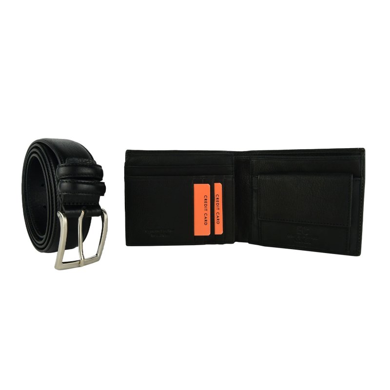 Coveri Men's Gift Set, Wallet + Belt, Classic — inside