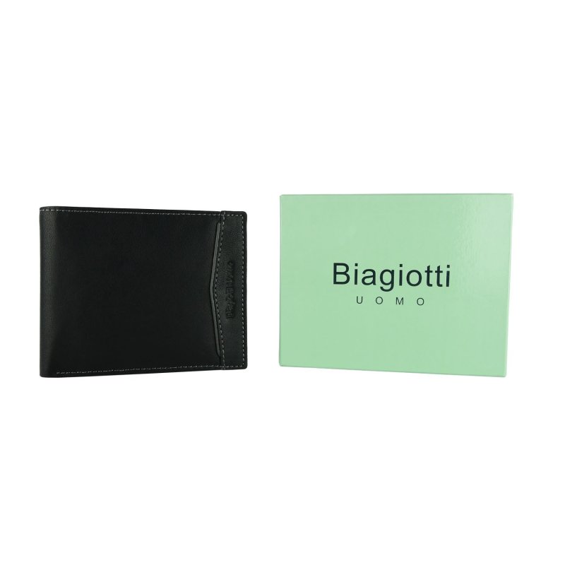BIAGIOTTI CARTERA HOMBRE DE PIEL AUTÉNTICA DESIGN20 — detalle