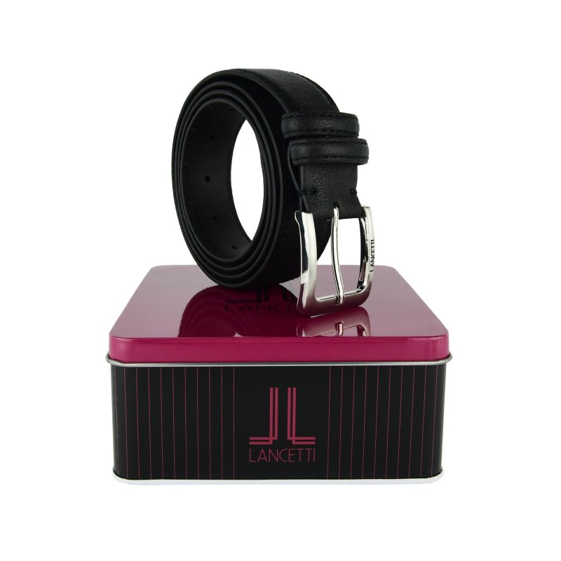 Lancetti Men's Belt with Tin Gift Box, 30