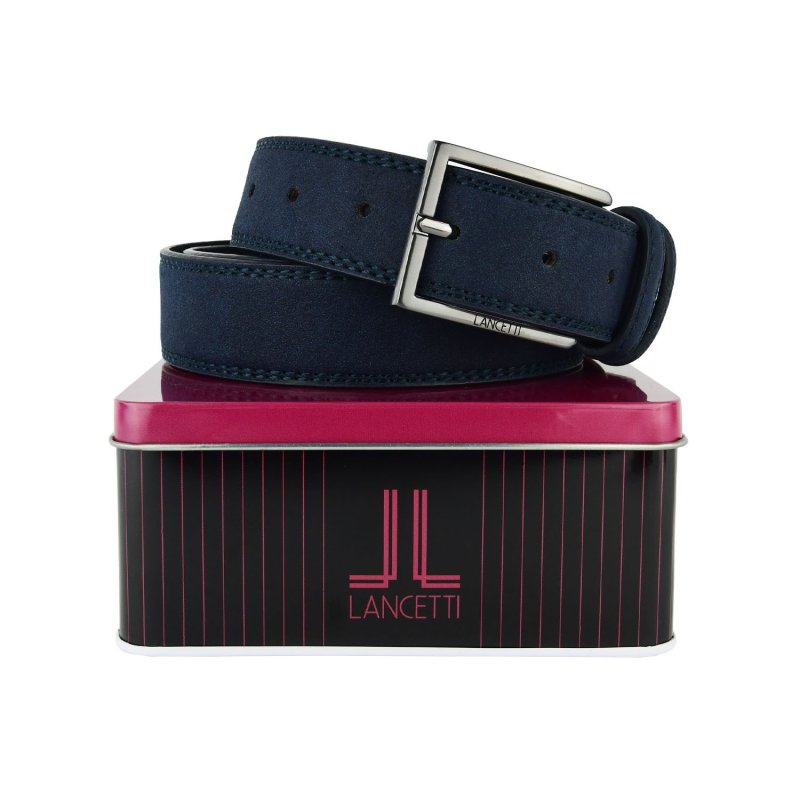 Lancetti Men's Belt with Tin Gift Box, 32