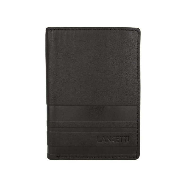 LANCETTI PORTEFEUILLE HOMME VERTICAL CUIR VÉRITABLE LL-22W-762-43 — détail logo