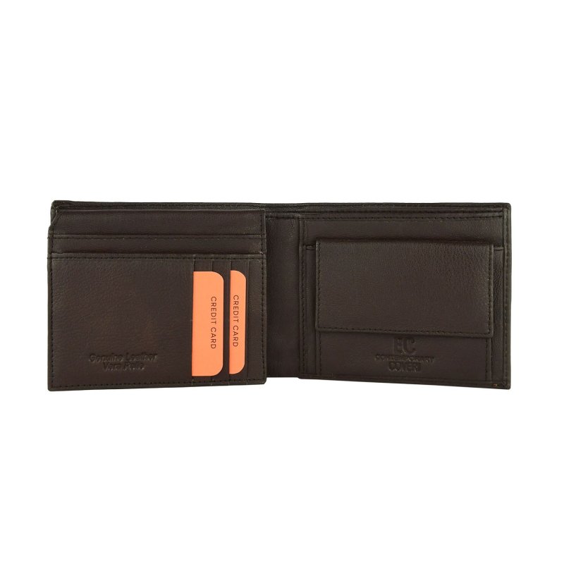 EC Coveri Men's Wallet in Leather NR1 — front view