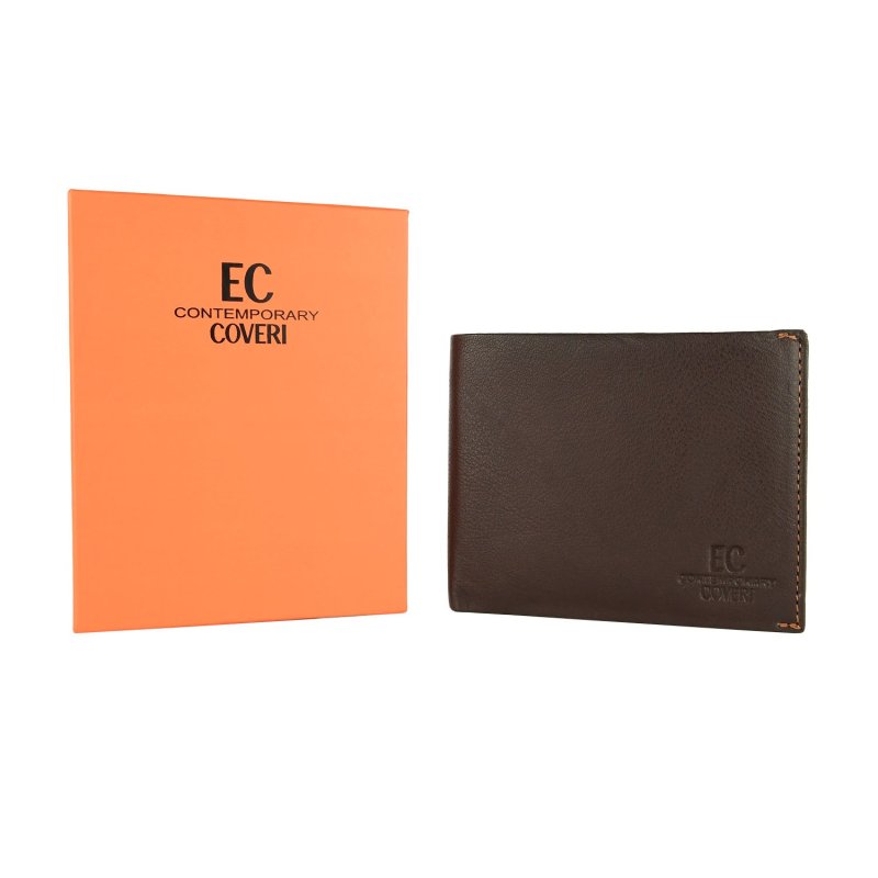 EC Coveri Men's Wallet in Leather NR1 — inside