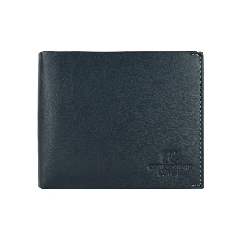EC Coveri Men's Wallet in Leather NR1 — logo detail