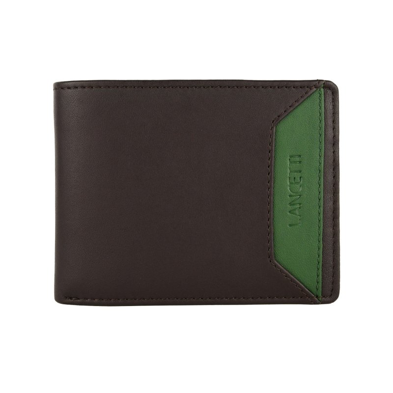 Lancetti Men's Wallet in Leather LL-22W-764-04 — logo detail