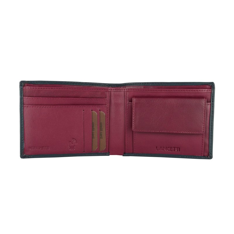 Lancetti Men's Wallet in Leather, Without Window LL-22W-764-03 — front view