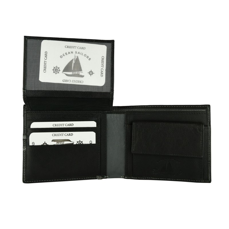 OCEAN SAILORS Men's Leather Wallet 292-NAPOLI — back view