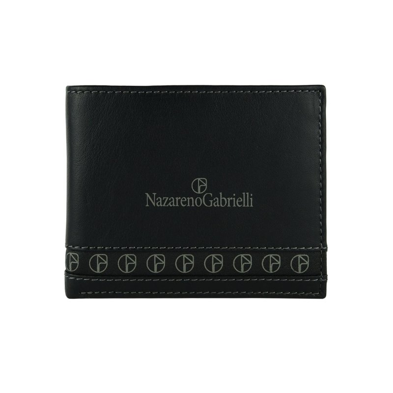 NAZARENOGABRIELLI CARTERA DE HOMBRE PIEL AUTÉNTICA SIN MONEDERO NG-368-4 — detalle del logotipo