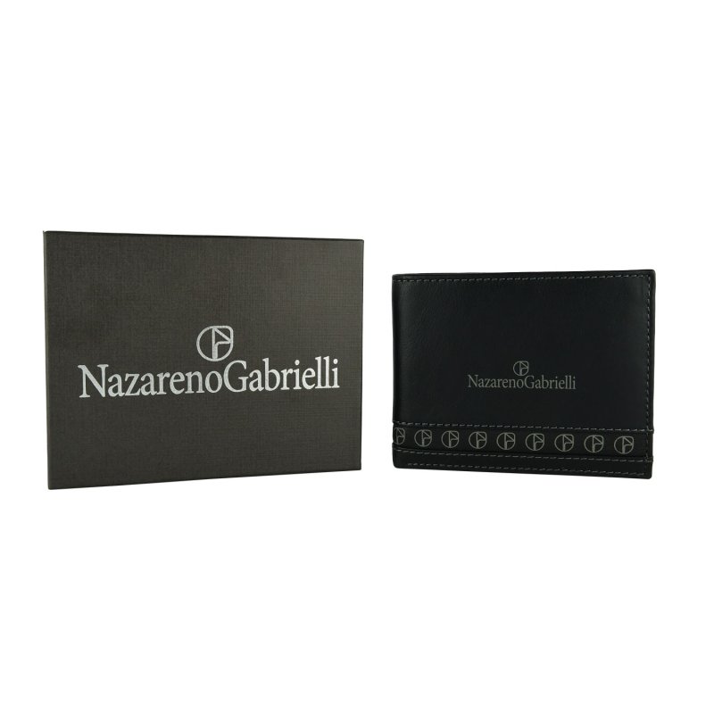 NAZARENOGABRIELLI PORTAFOGLIO UOMO PELLE SENZA PORTAMONETE NG-368-4 — vista 10
