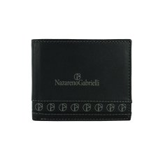 NAZARENOGABRIELLI HERREN-GELDBÖRSE AUS ECHTEM LEDER SCHMAL NG-368-9