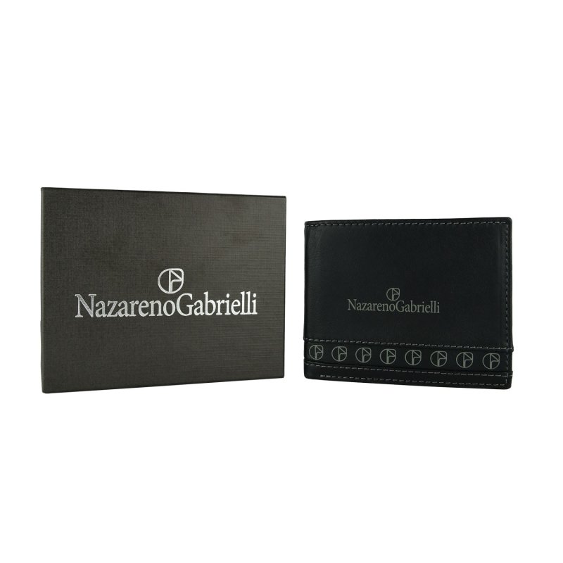 NAZARENOGABRIELLI PORTAFOGLIO UOMO PELLE SLIM NG-368-9 — dettaglio