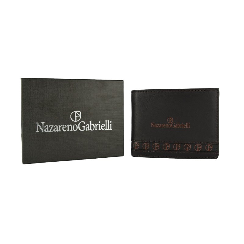 NAZARENOGABRIELLI HERREN-GELDBÖRSE AUS ECHTEM LEDER SCHMAL NG-368-9 — Ansicht 10