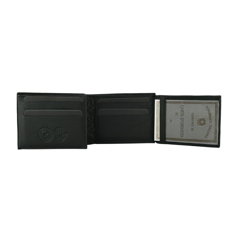 CONTE MASSIMO MEN'S LEATHER WALLET 2 WINDOWS ART24 — inside