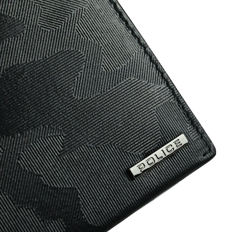 POLICE HERREN-BRIEFTASCHE SLIM ECHTLEDER CAMOUFLAGE — Innenansicht