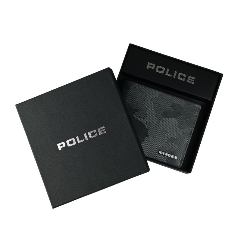 POLICE HERREN-BRIEFTASCHE SLIM ECHTLEDER CAMOUFLAGE — Ansicht 8