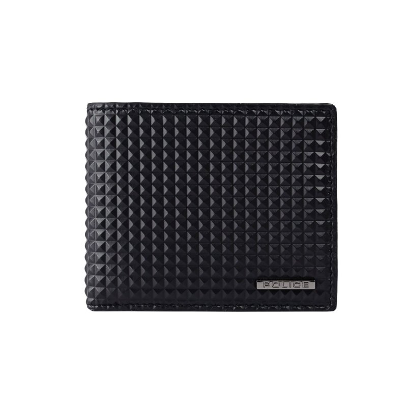 POLICE MEN'S SLIM LEATHER WALLET PYRAMID