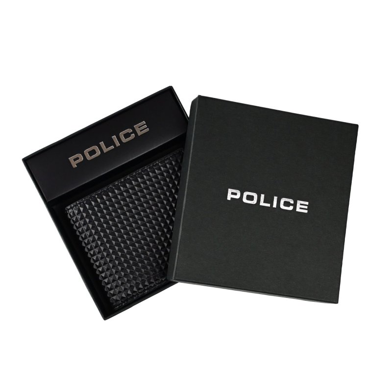 POLICE CARTERA HOMBRE SLIM PIEL AUTÉNTICA PYRAMID — vista frontal
