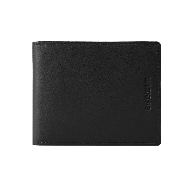 BIAGIOTTI Men's Leather Wallet Multicolor Interior 764 — logo detail