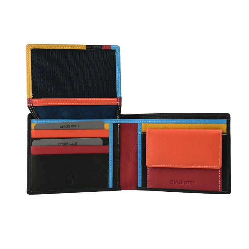 BIAGIOTTI PORTEFEUILLE HOMME CUIR VÉRITABLE INTÉRIEUR MULTICOLORE 764 — vue 8