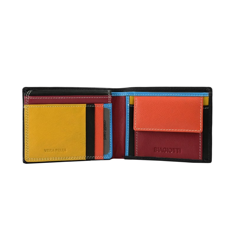 BIAGIOTTI CARTERA HOMBRE PIEL AUTÉNTICA INTERIOR MULTICOLOR 764 — vista 17