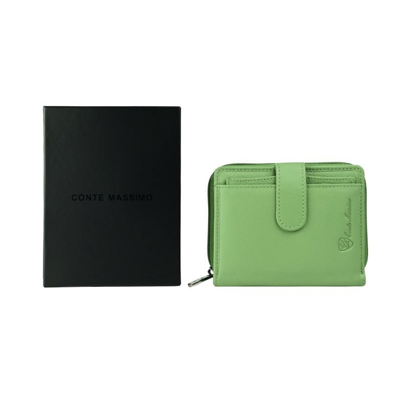CONTE MASSIMO DAMEN-BRIEFTASCHE ECHTLEDER KLEIN 2304B — Logo-Detail
