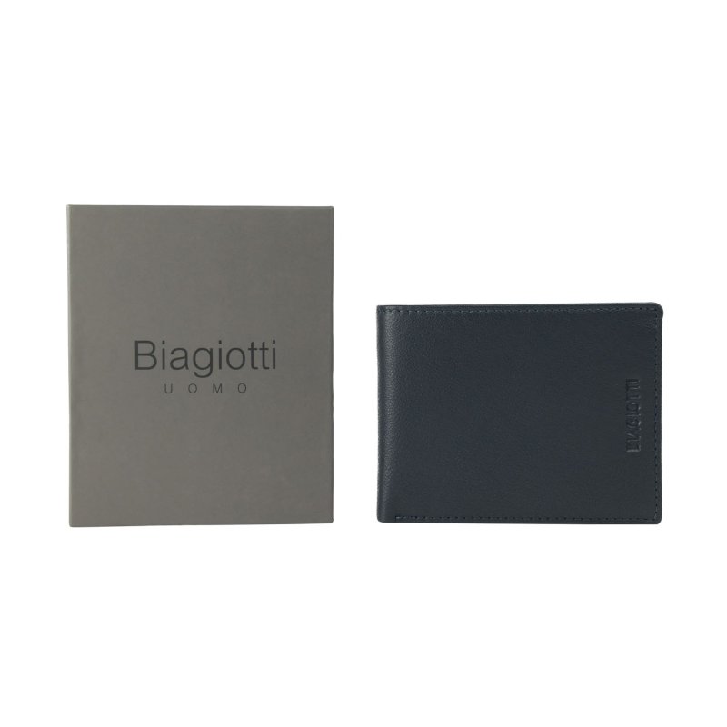 BIAGIOTTI Men's Leather Wallet Without Coin Pocket Multicolor Interior 764-06e49 — view 10