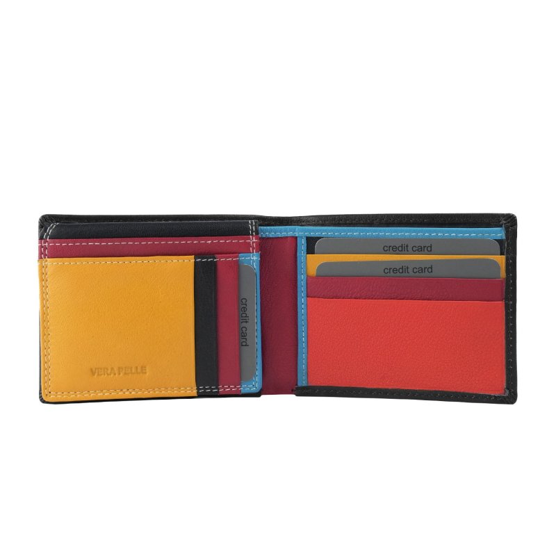 BIAGIOTTI Men's Leather Wallet Without Coin Pocket Multicolor Interior 764-06e49 — view 12