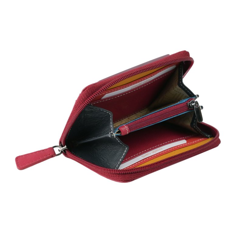 LAURA BIAGIOTTI DAMEN-BRIEFTASCHE ECHTLEDER KLEIN MIT INNEN MULTICOLOR 764-26 — Vorderansicht
