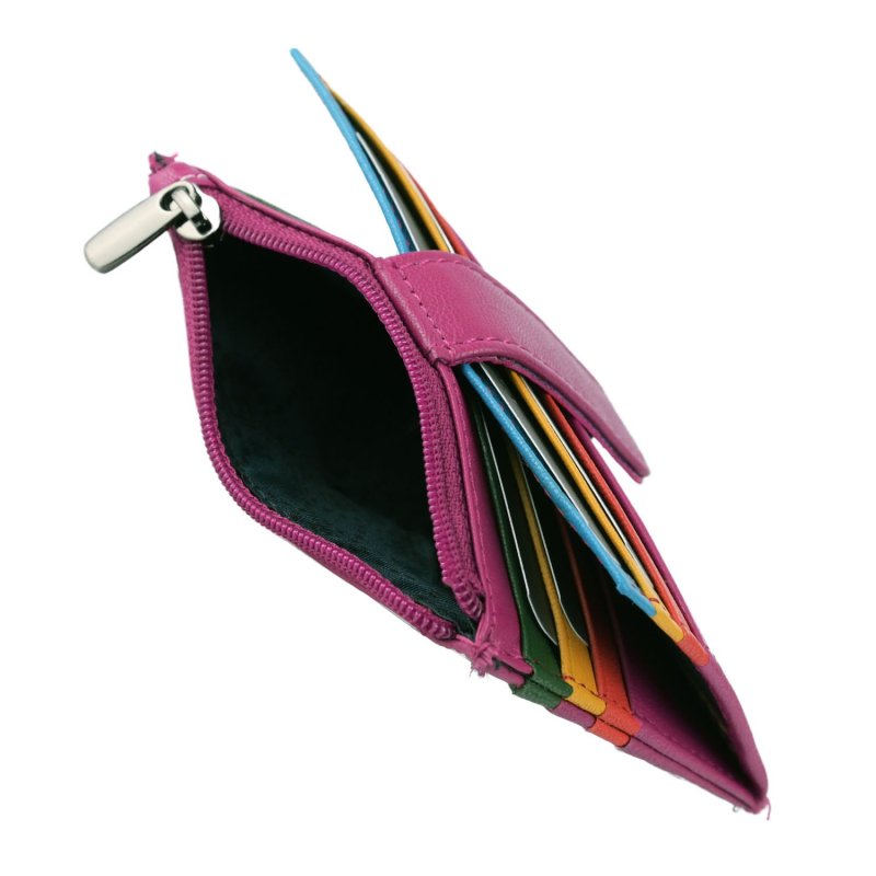 LAURA BIAGIOTTI Unisex Leather Card Holder Multicolor 764-53 — inside