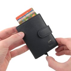 JAGUAR CARTERA HOMBRE PIEL AUTÉNTICA CON TARJETERO DESLIZANTE 92