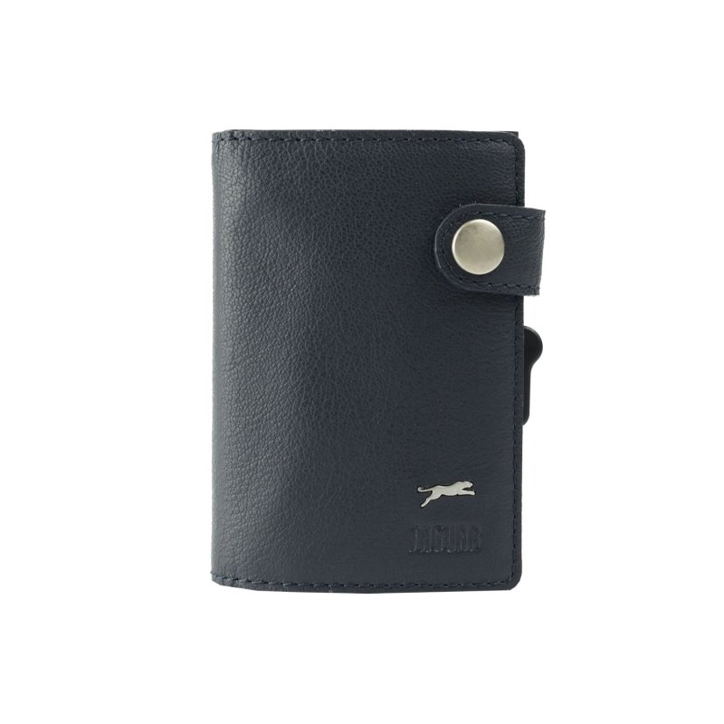 JAGUAR PORTEFEUILLE HOMME CUIR VÉRITABLE AVEC PORTE-CARTES COULISSANT 44 — intérieur