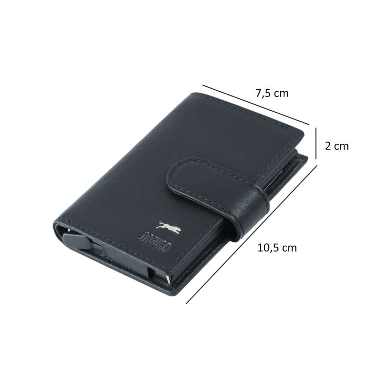 JAGUAR Men's Leather Wallet with Card Holder Case 89 — logo detail