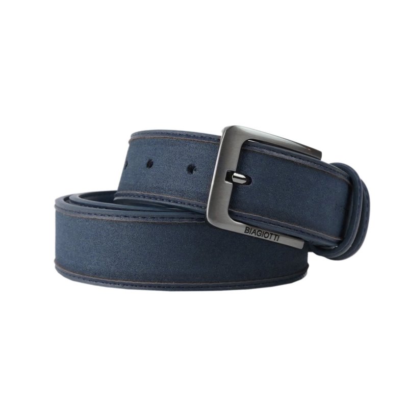 BIAGIOTTI Men's Belt with Tin Gift Box 6011 — back view