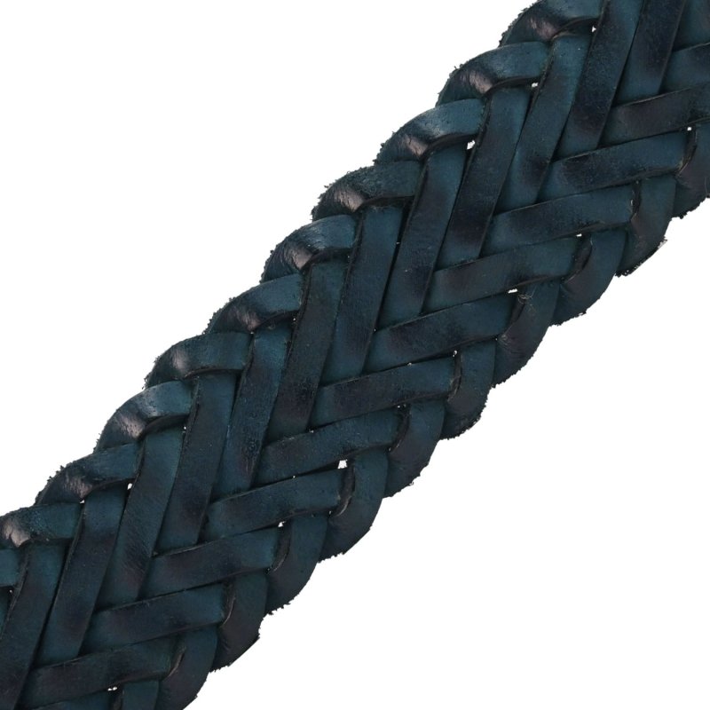 POLICE CEINTURE HOMME 100% CUIR VÉRITABLE TRESSÉE 474/35 — intérieur