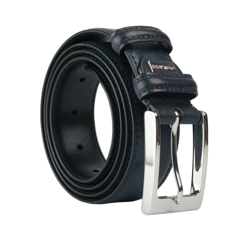 POLICE MEN'S BELT 100% GENUINE LEATHER 631/35 — front view