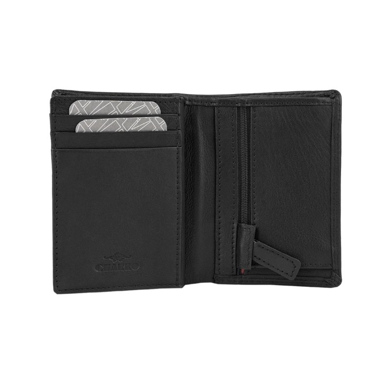 CHARRO VERTICAL LEATHER WALLET, WITHOUT COIN PURSE CH-ZP01 — back view