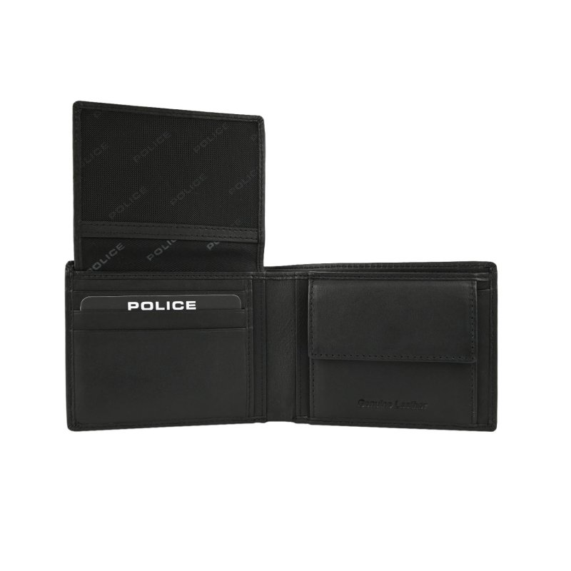 POLICE MEN'S GIFT SET WALLET AND KEYRING PTL121810683-PT991001- — logo detail