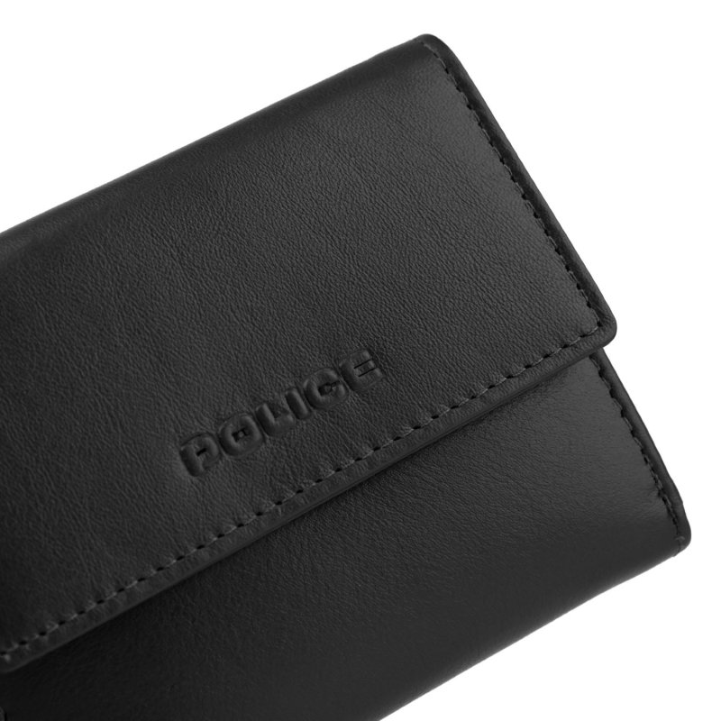 POLICE WOMEN'S SMALL LEATHER WALLET PTL120710663 — logo detail