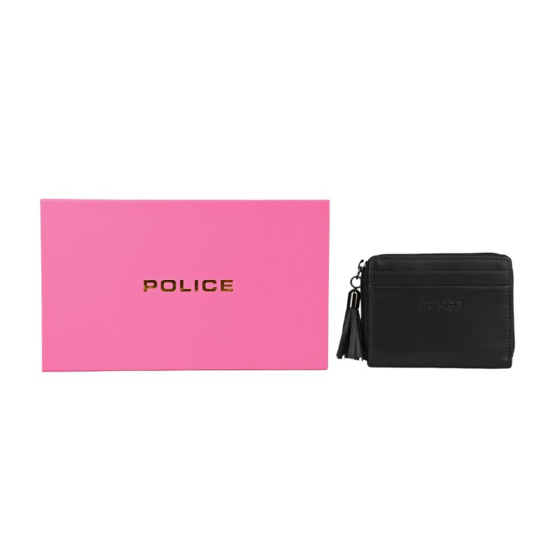 POLICE Women's Small Genuine Leather Wallet PTL120710661 — logo detail