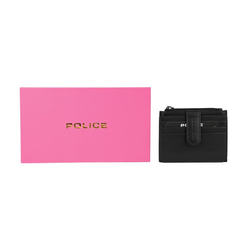 POLICE DAMEN-BRIEFTASCHE ECHTLEDER KLEIN, KARTENETUI PTL120710665 — Logo-Detail