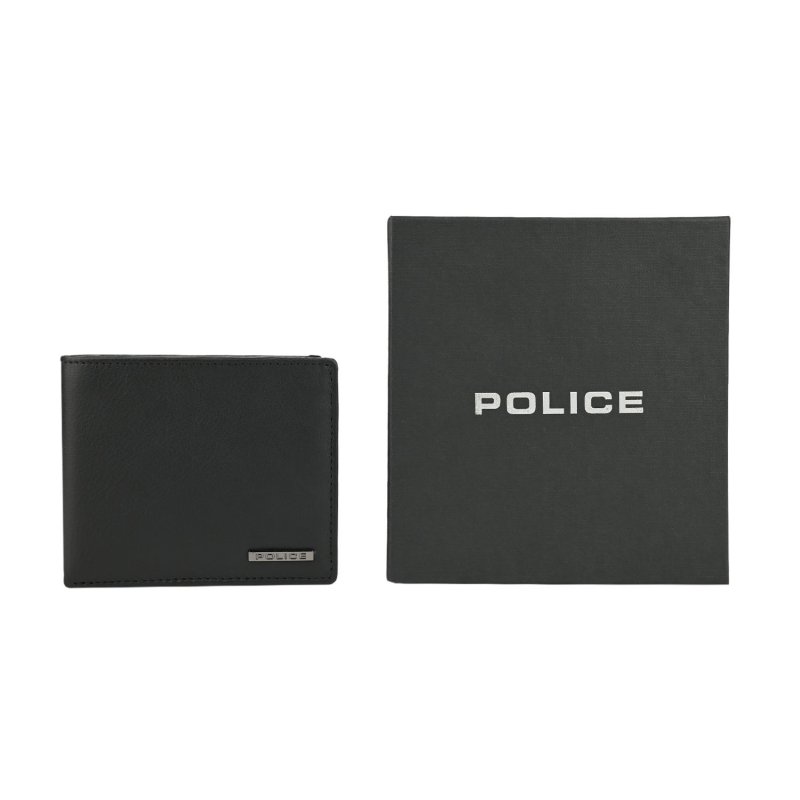 POLICE PORTEFEUILLE HOMME CUIR VÉRITABLE AVEC PORTE-MONNAIE PTL121810681 — intérieur