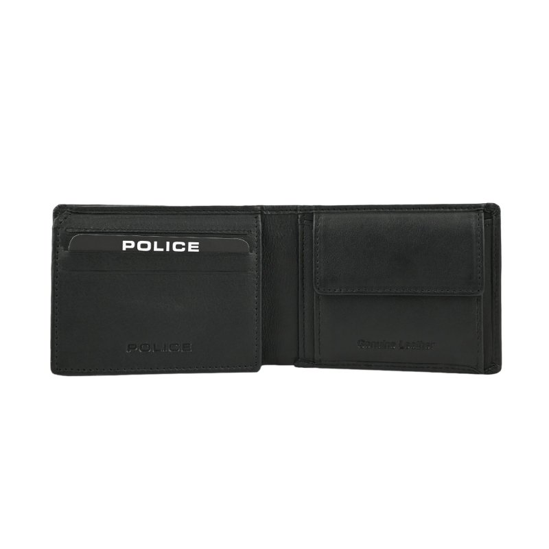 POLICE HERREN-BRIEFTASCHE ECHTLEDER MIT MÜNZFACH PTL121810685 — Vorderansicht