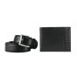 Biagiotti Men's Gift Set: Wallet + Genuine Leather Belt DESIGN14 — front view