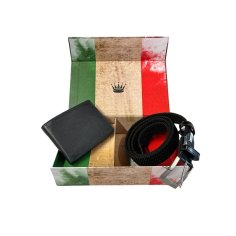 Biagiotti Men's Gift Set: Wallet + Elastic Belt 292 2