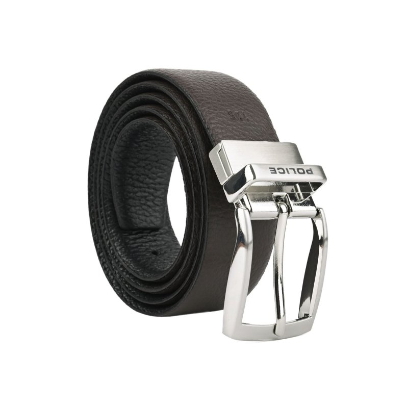 POLICE Reversible Leather Belt, Made in Italy, 2216 — view 7