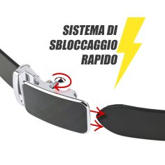 POLICE CINTURÓN PIEL, CON HEBILLA DE ENGANCHE RÁPIDO, MADE IN ITALY POL018 2